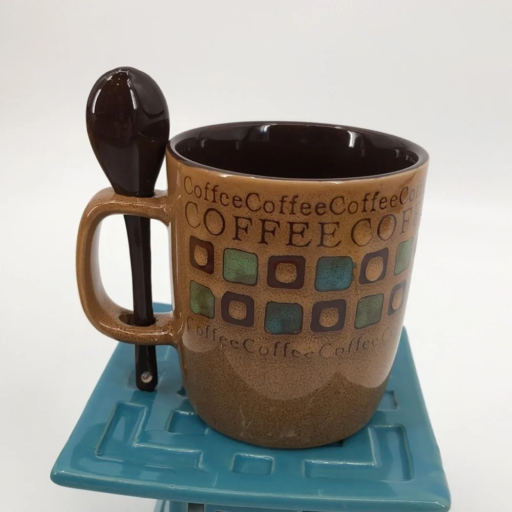 Mr Coffee Cup Mug With Spoon “Coffee Coffee Coffee…” Tea Cocoa